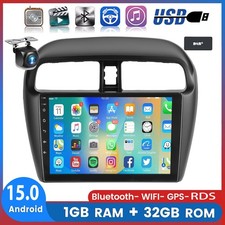Autoradio DAB+ Carplay Android 15 per Mitsubishi Mirage Space Star GPS Navi KAM