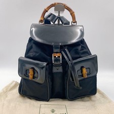 GUCCI Zaino Donna Bambù Nero