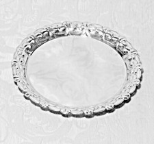 Raro piccolo vassoio rotondo piatto argento Art Nouveau di A.G. Dufva, Stoccolma 1903