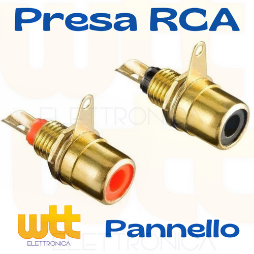 2pz connettore presa rca - 2pz,