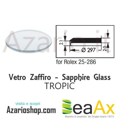 Vetro zaffiro rolex tropic - zaffiro,