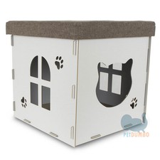 cuccia gatto legno con