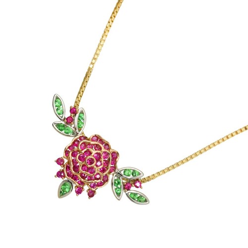 Collana rubino 87ct - 0,87ct, granato