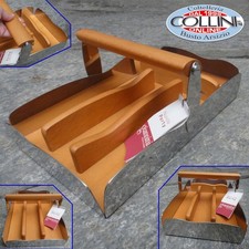 Giannini - Porta posate acciaio e legno di pero da tavolo e da cassetto - Lin...