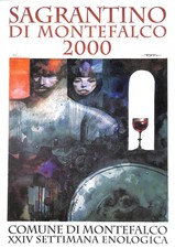 Litografia Toppi - Sagrantino di Montefalco 2000 firmata e numerata