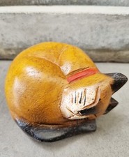 Statuina gattino gatto legno
