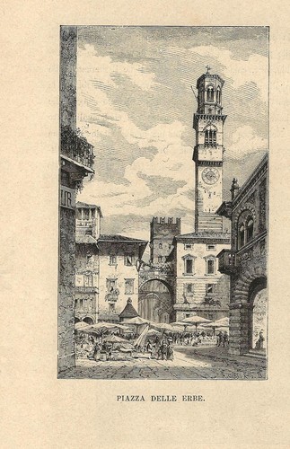 Stampa antica verona - antica, piazza