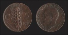 5 CENTESIMI 1926 SPIGA -