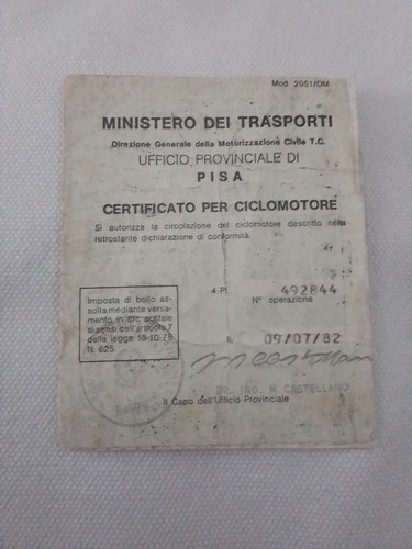 Libretto originale piaggio - originale,