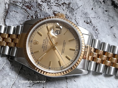 Rolex bicolore datejust - bicolore, 36