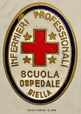 BIELLA CROCE ROSSA ITALIANA DISTINTIVO SCUOLA OSPEDALE INFERMIERI PROFESSIONALI 