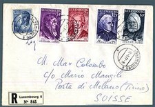 LUSSEMBURGO - 1977 - Ospiti illustri del Liechtenstein. Ritratti su lett. - (MR)