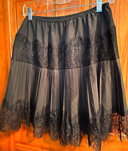 Sottoveste pizzo nero mezzo - pizzo,