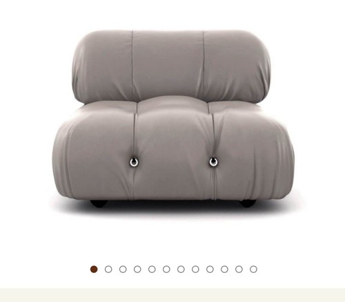 Mario bellini gray leather - bellini,