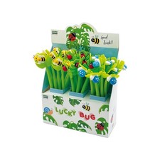 Penne a sfera Lucky Bug Flexi - con fusto flessibile - fantasie assortite - Lebe