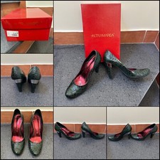 SCARPE DÉCOLLETÉ ALTRAMAREA  IN ECOPELLE MARTELLATA TAGLIA 37  COLORE VERDE