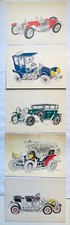 Alessandro Mendini - Set di 5 cromoxilografia auto antiche