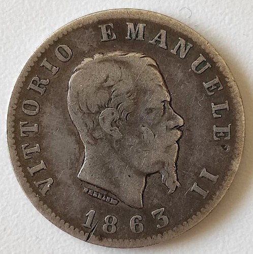 Moneta lira 1863 torino r3 - torino,