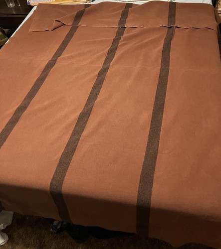Coperta lana marrone ruggine