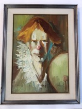 Pagliaccio olio su tela cm