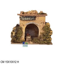 OSTERIA SCENARIO AMBIENTAZIONE PER PRESEPE SUL BASE IN LEGNO ART. 50621