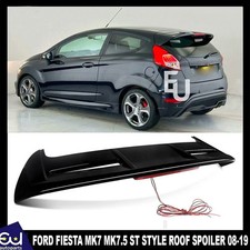 PER FORD FIESTA MK7 MK7.5 ST STYLE SPOILER TETTO BAGAGLIAIO POSTERIORE NERO LUCIDO 08-19 OEM