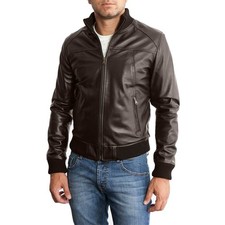 Giubbotto Bomber In Vera Pelle
