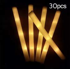 30 Bastoni Di Schiuma Illuminati Per Feste Party Compleanno Nozze Giallo