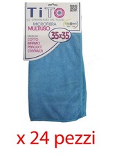 24pz Panno in MICROFIBRA Multiuso ZeroKappa TITO per pulizia assorbente 35x35 cm