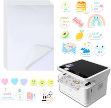 Pacchetto Da 20 Fogli Di Carta Adesiva Bianca A4 per Stampante - Fogli Adesivi A