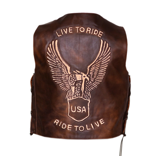 Gilet motociclista uomo pelle - motociclista,