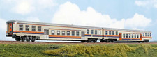 ACME 70088 Set 2 intermedie piano ribassato, livrea MDVC x 'Treno vicinale''