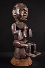 14259 Antica statuina/figurina femminile africana Ekoi Nigeria