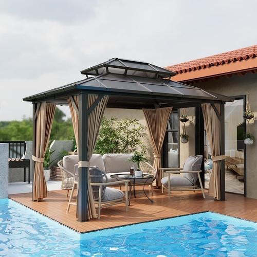 10x12ft hardtop gazebo double - hardtop,