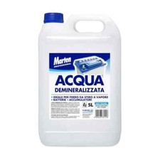 Acqua DEMINERALIZZATA per BATTERIE ACCUMULATORI E Ferri da Stiro 5LT