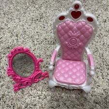 Barbie bambola salotto sedia giocattolo vintage 1999 rosa Mattel ragazze giocattoli specchio