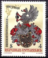 Austria 1982 Stampa tipografica comunicazioni drago bestie mitiche rettili