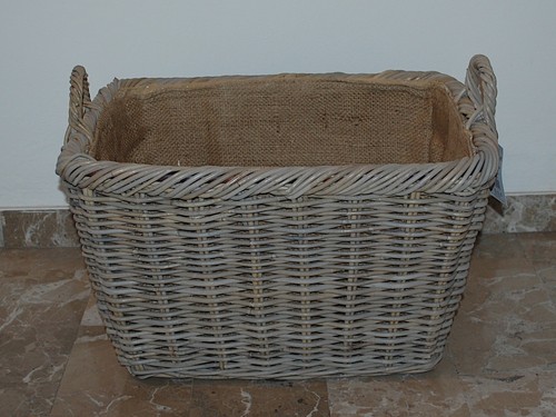 Cesto portalegna giunco con