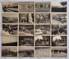 Lotto di 28 foto/cartoline di Trieste, vedute e persone, anni '30