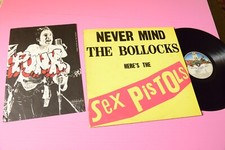 SEX PISTOLS LP NEVER MIND BOLLOCKS ITALY 1977 EX+ CON POSTER !!!!!!!!!!!!!!!