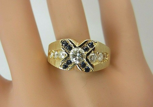 Anello zaffiro blu e - x,