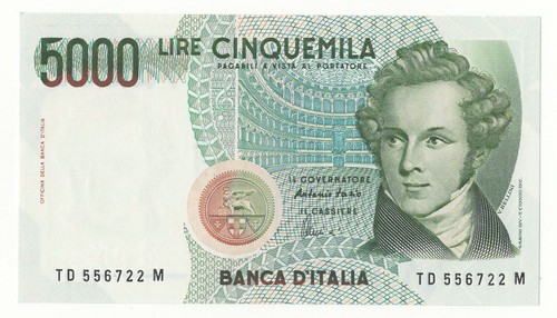 5000 lire bellini decr - lire, 4