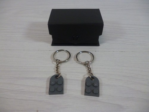 Lego brick heart keyring - brick,