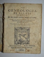 BOCCACCIO – ediz. 1574 – Genealogia degli Dei