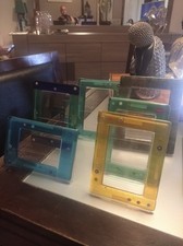 6 Portafoto Murrine originali con supporto in plexiglass