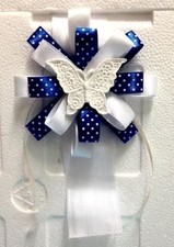Coccarda blu a pois con