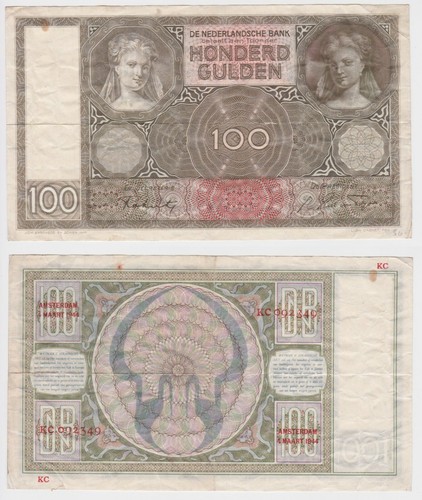 Banconota 100 fiorini - , olanda