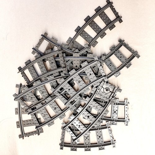 Pezzi lego binari curva - 6x,