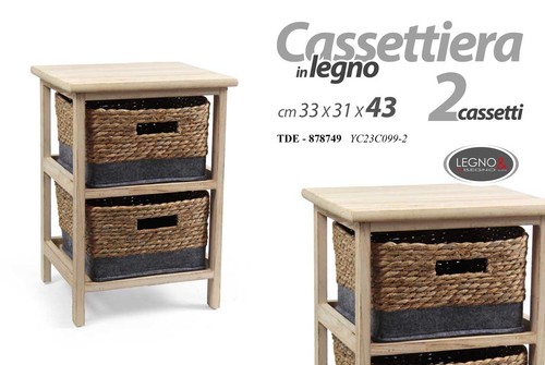 Cassettiera comodino - cassettiera, 2