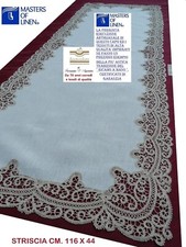 Centro  striscia lino pizzo